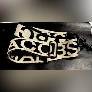 Marc Jacobs Black and Cream Logo Strap